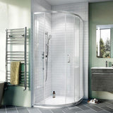 Crosswater Quadrant Shower Enclosure Crosswater Kai 6 Quadrant Single Door Shower Enclosure 900 x 900mm - Silver