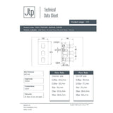 JTP Concealed Shower Valve JTP HIX 3 Outlet, 3 Handle Thermostatic Concealed Shower Valve