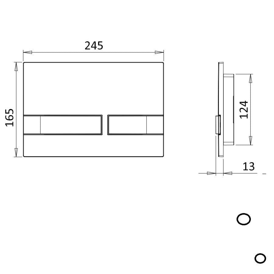 Crosswater Flush Plate Crosswater Venue Flush Plate in Brushed Brass
