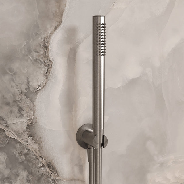 Crosswater Shower Handset Stainless Steel Crosswater 3ONE6 Shower Handset, Hose and Wall Outlet