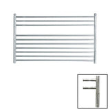 JIS Ladder Rail 600 x 1000mm / Polished Chrome / Electric Only with Cylindrical Adjustable Element JIS Sussex Newick Horizontal Stainless Steel Heated Towel Rail