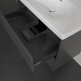 Villeroy & Boch Wall Mounted Vanity Unit Villeroy & Boch Skyla Wall Mounted 800mm Two Drawer Vanity Unit with Basin