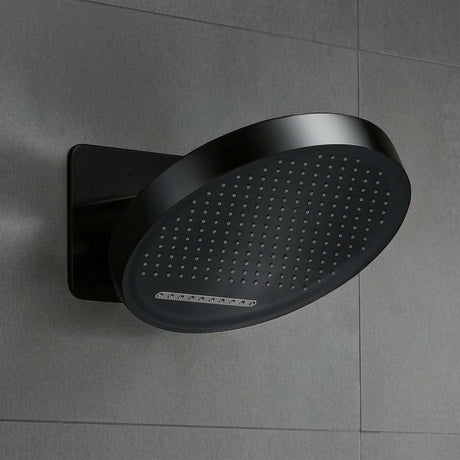 TED Fixed Shower Head Matt Black TED Venn 370mm Fixed Shower Head with Blade Waterfall