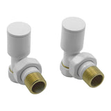 Reina Radiator Valve White Reina Portland Angled Radiator Valves