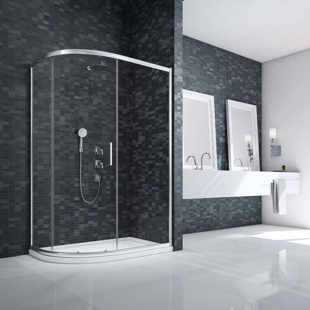UK Bathroom Store Merlyn Ionic Essence Framed 1 Door Offset Quadrant Shower Enclosure in Chrome