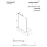 Crosswater Bath Screen Crosswater Clear 6 Fixed Bath Screen