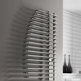 Reina Designer Towel Radiator Reina Nola Modern Designer Towel Rail in Chrome - 1400 x 600mm