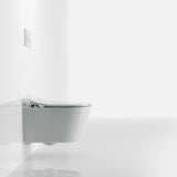 TOTO Wall Hung Toilet TOTO RP Wall Hung Rimless Toilet with Tornado Flush and Soft Close Seat