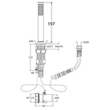 Crosswater Shower Handset Crosswater MPRO Follow Me Round Shower Handset and Hose
