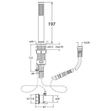 Crosswater Shower Handset Crosswater MPRO Follow Me Round Shower Handset and Hose