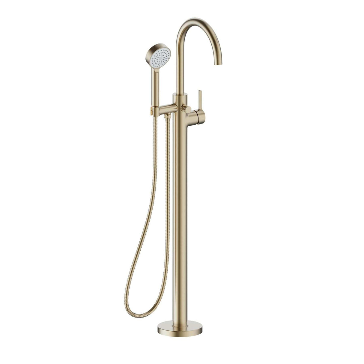 Britton Freestanding Bath Tap Britton Hoxton 2.0 Floor Standing Bath Shower Mixer Tap in Brushed Brass