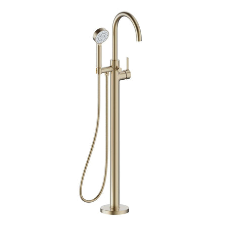 Britton Freestanding Bath Tap Britton Hoxton 2.0 Floor Standing Bath Shower Mixer Tap in Brushed Brass