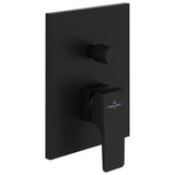 Villeroy & Boch Concealed Shower Valve Matt Black Villeroy & Boch Architectura Concealed 2-Outlet Single Lever Trim Set