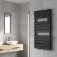 Reina Designer Towel Radiator 1120 x 550mm / Black Reina Gia Dry Electric Wi-Fi Enabled Designer Towel Radiator
