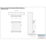 Eastbrook Rivassa Traditional 2 Column Radiator in Gloss White