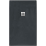 Tissino Rectangle Shower Tray 1000 x 800mm Tissino Giorgio2 Rectangle Shower Tray in Graphite Slate