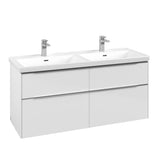 Villeroy & Boch Wall Mounted Vanity Unit Villeroy & Boch Subway 3.0 Wall Hung 1200mm Four Drawer Double Vanity Unit with Basin