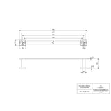 Vileroy & Boch Towel Rails and Rings Villeroy & Boch Elements Striking Towel Bar 495mm