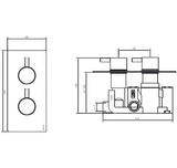Imex Concealed Shower Set Imex Arco Single Outlet Concealed Shower Valve with Fixed Shower Head and Arm in Chrome