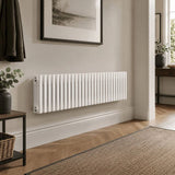Aquarius Bathrooms Column Radiator 300mm x 1370mm Aquarius Foundry Horizontal 4 Column Radiator in White