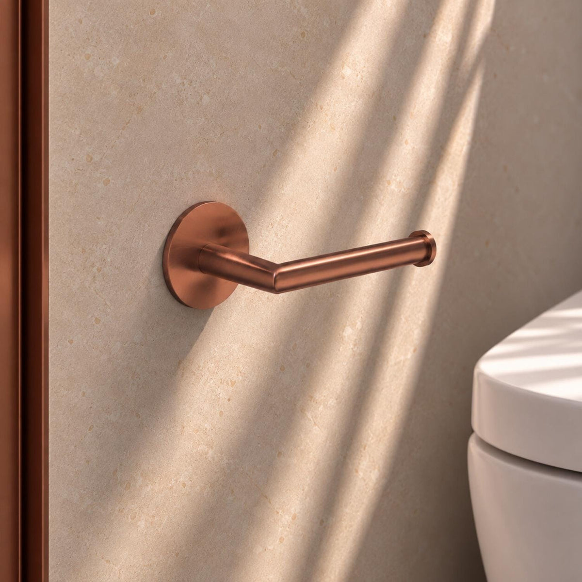 Smedbo Toilet Roll Holder Brushed Brass Smedbo Dot Self-Adhesive Toilet Roll Holder