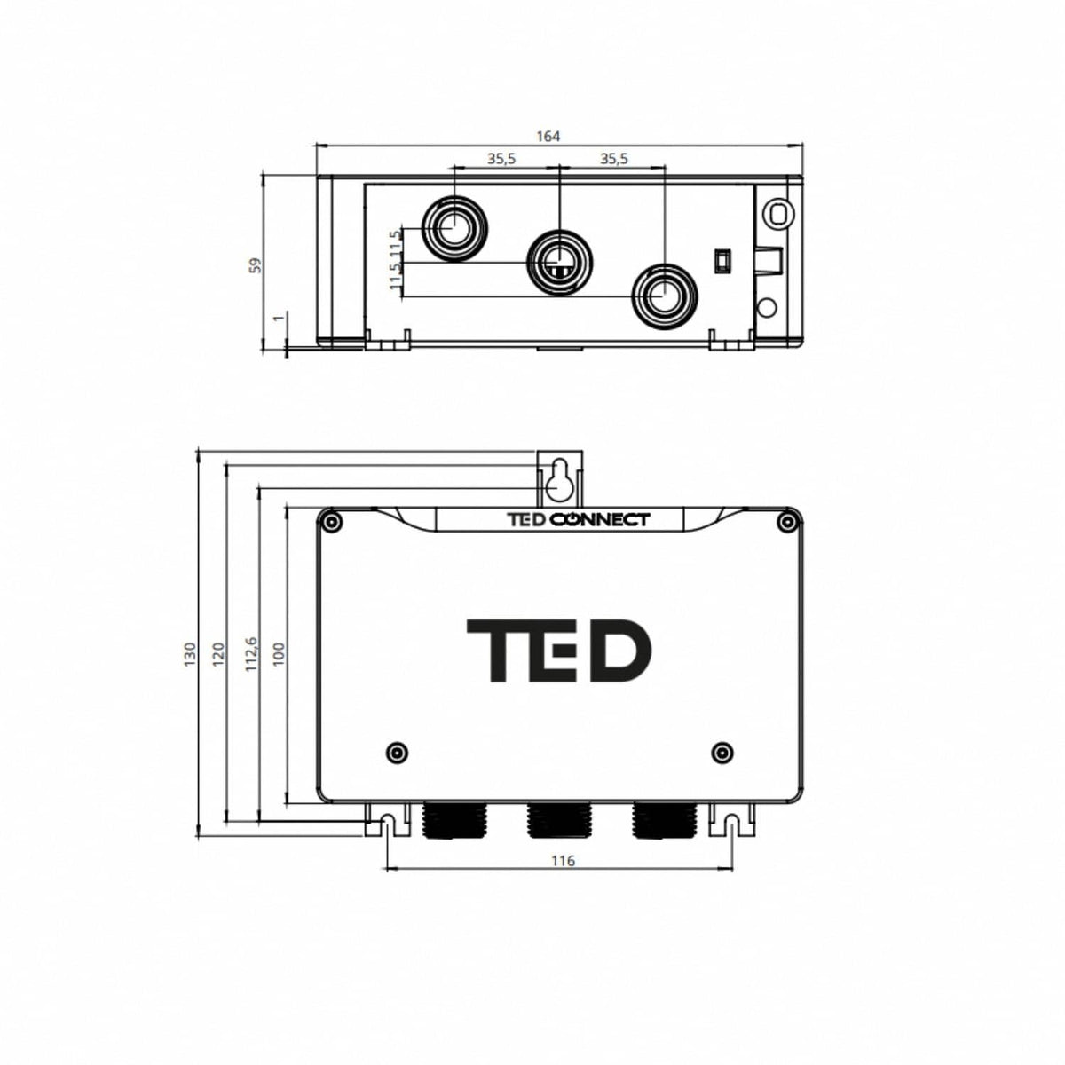 TED Concealed Shower Valve TED Togo 2/3 Outlet Digital Shower Valve with Large Round Plate