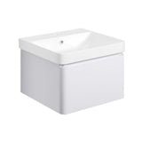 Aquarius Bathrooms Wall Mounted Vanity Unit Matt White / 500mm Aquarius Sophie Wall Hung One Drawer Vanity Unit with 1 Tap Hole Basin
