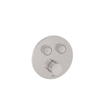 Roca Concealed Shower Valve Stainless Steel Roca T-3000 Round Bath Shower Mixer with Built-In Valve