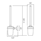Vado Toilet Brush Booth & Co. Axbridge Wall Mounted Toilet  Brush and Holder