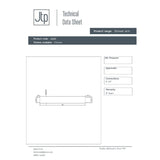 JTP Fixed Shower Arm JTP Square 200mm Ceiling Shower Arm in Chrome