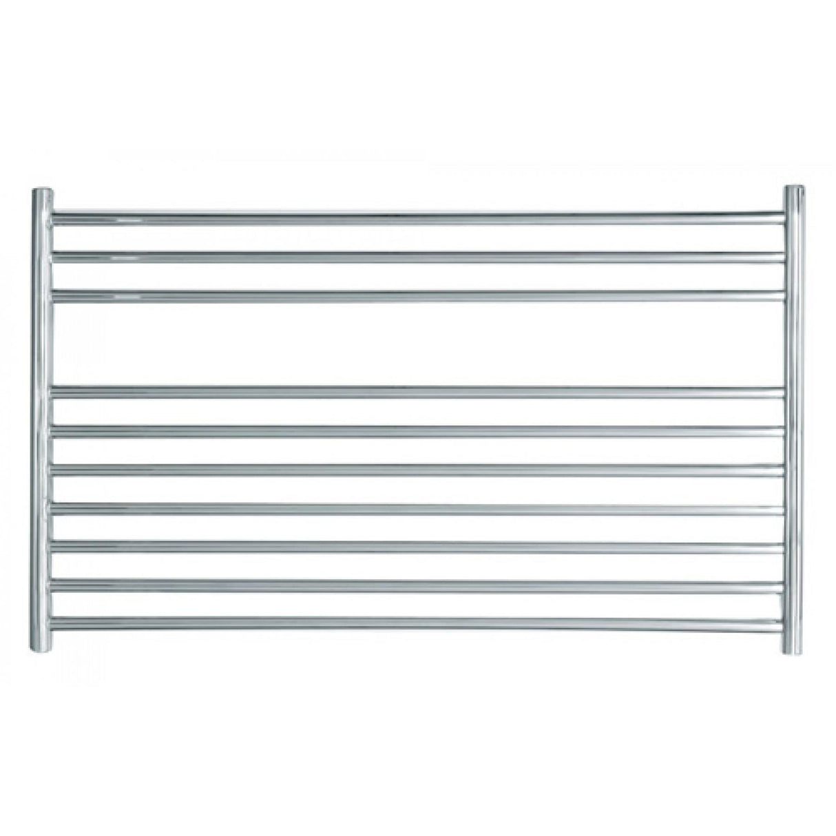 JIS Ladder Rail 600 x 1000mm / Polished Chrome / Central Heating JIS Sussex Newick Horizontal Stainless Steel Heated Towel Rail