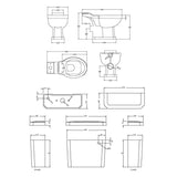 Aquarius Bathrooms Close Coupled Toilet Aquarius Harewood Traditional Close Coupled Toilet with Soft Close Seat