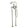 JTP Freestanding Bath Filler Nickel JTP Grosvenor Cross Freestanding Bath Shower Mixer with Kit