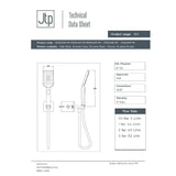 JTP Shower Handset JTP HIX Wall Mounted Water Outlet with Holder, Shower Handset and Hose