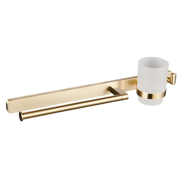Aquarius Accessory Set Aquarius Auro Towel Ring, Hook and Tumbler Holder in Brushed Brass
