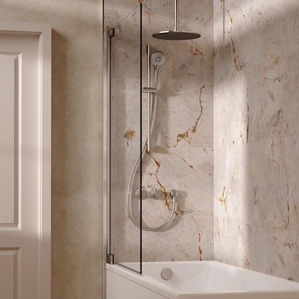 UK Bathroom Store Concealed Shower Set Crosswater Module Shower Set 7 - 3 Outlet with Riser Rail Kit, Overhead Shower and Overflow Bath Filler