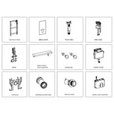 Imex Wall Hung WC Frame Imex Senso Smart Touch Free Wave Flush Wall Hung Cistern Frame with Black Glass Finish