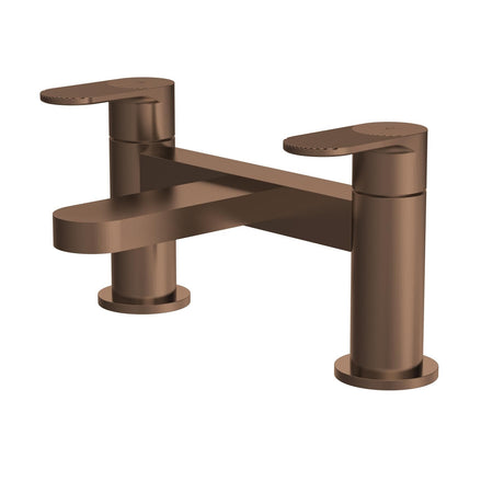 Aquarius Bathrooms Bath Mixer Brushed Bronze Aquarius Deco 2 Hole Deck Mounted Bath Mixer Tap