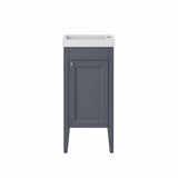 Heritage Cloakroom Vanity Unit Graphite Heritage Caversham 400mm Floor Standing Cloakroom Vanity Unit and Basin Bundle