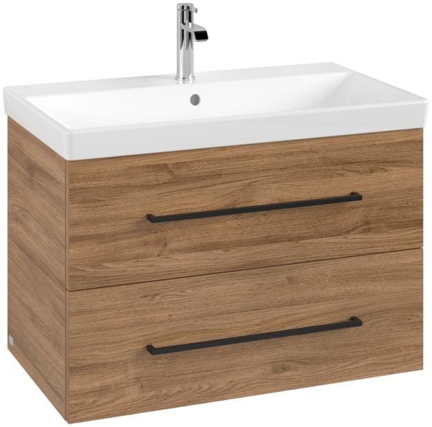 Villeroy & Boch Wall Mounted Vanity Unit Villeroy & Boch Avento Wall Hung Vanity Unit 780mm Two Drawers with Basin