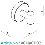 HIB Robe Hook HIB Nano Robe Hook in Chrome