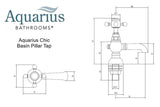 Aqaurius Pillar Basin Tap Aquarius Chic Basin Pillar Taps (Pair)