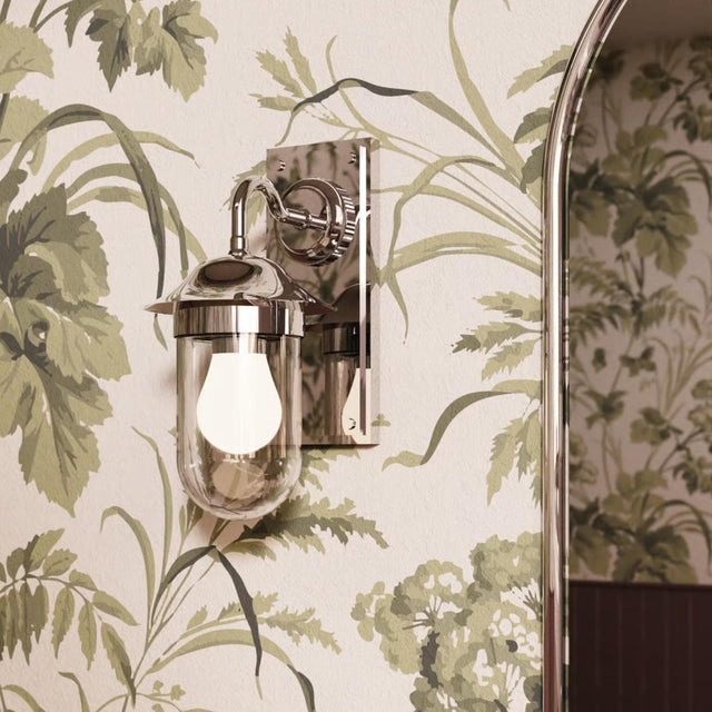 Burlington Bathroom Lighting Chrome - Clear Glass Burlington Guild Wall Light