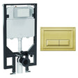 Crosswater Wall Hung WC Frame Belgravia Plate in Brushed Brass Crosswater 1.14m Ultra Slim Depth Dual Flush WC Support Frame Set with Flush Plate