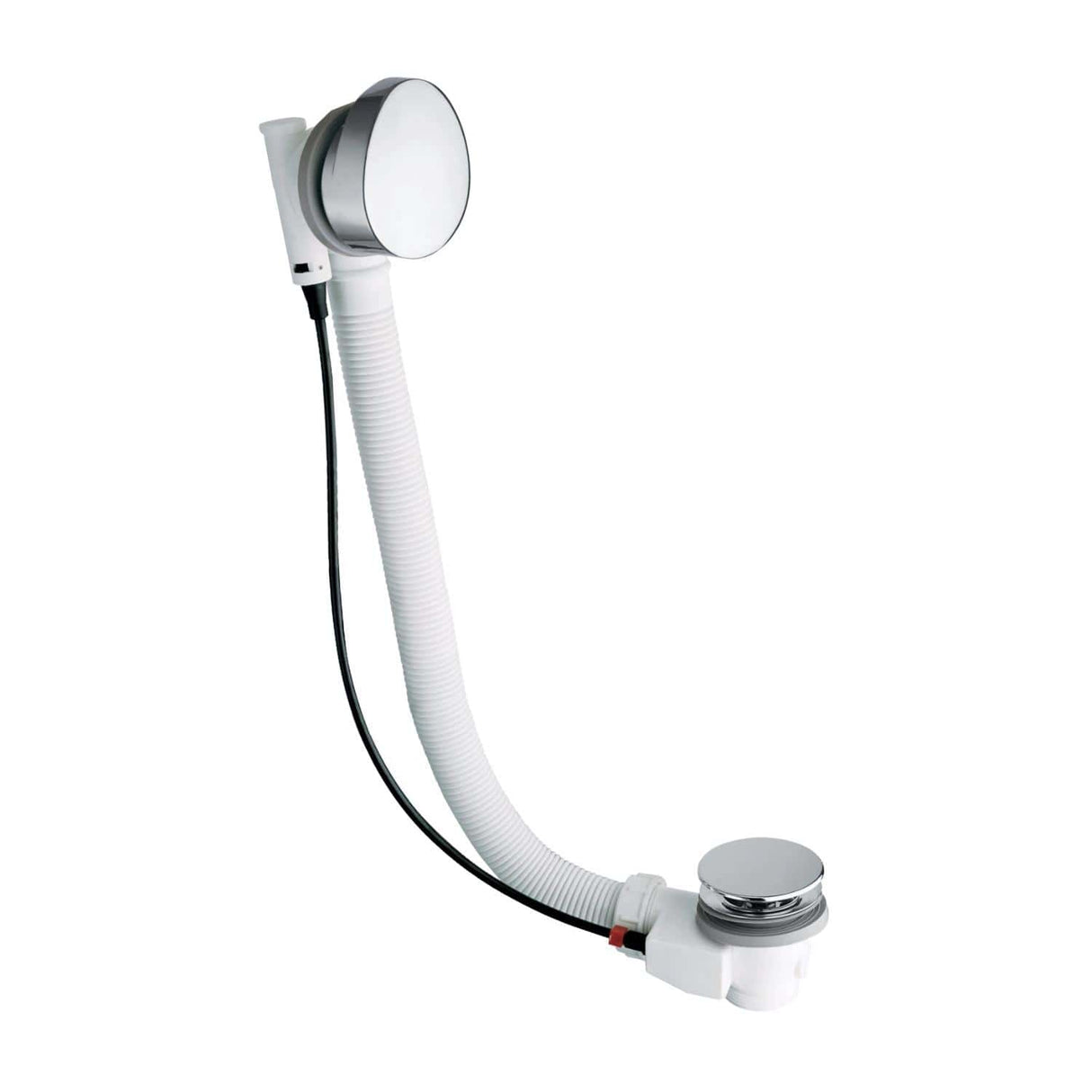 Crosswater Bath Waste Crosswater Waterdrop Shaped Bath Waste with Overflow in Chrome