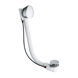 Crosswater Bath Waste Crosswater Waterdrop Shaped Bath Waste with Overflow in Chrome