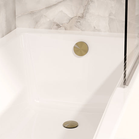 Crosswater Bath Waste Stainless Brushed Brass Effect Crosswater 3ONE6 Bath Filler with Waste