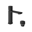 VADO Mono Basin Tap Vado Cameo Leverless Mono Basin Mixer Tap for Low Pressure System with Universal Waste in Matt Black