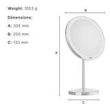 Smedbo Cosmetic and Shaving Mirror Smedbo Beslagsboden Glow Freestanding LED Magnifing Mirror