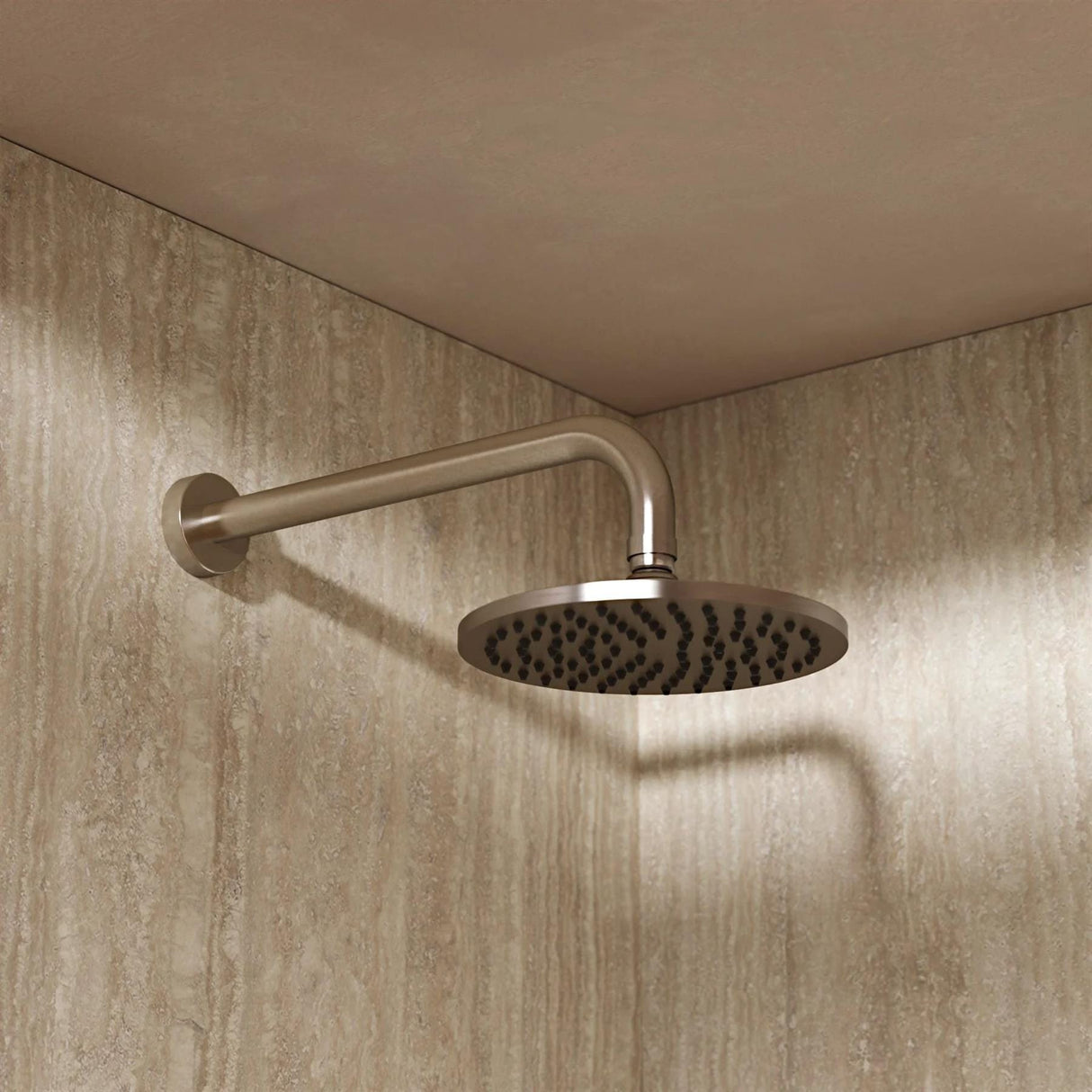 Crosswater Fixed Shower Head Brushed Nickel Crosswater MPRO 200mm Round Fixed Shower Head